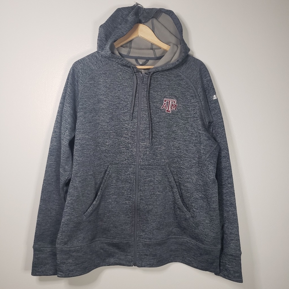 Adidas Plus Size 2XL Texas A&M Full Zip Up Hoodie